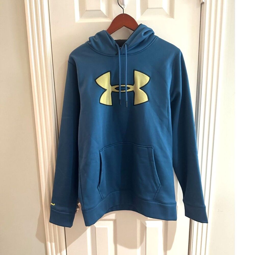 Under Armour Men’s Armour Fleece Big Logo Hoodie Blue - Medium